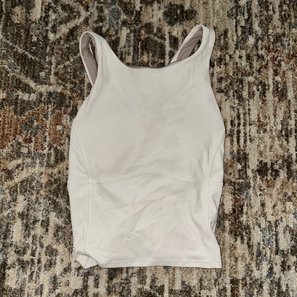 Lululemon high neck white tank - Picture 1 of 4